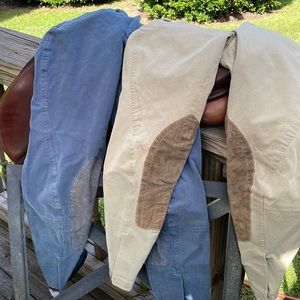 EQUESTRIAN- LOT OF 2 Tailored Sportsman Schooling Breeches 28 and 28 Long